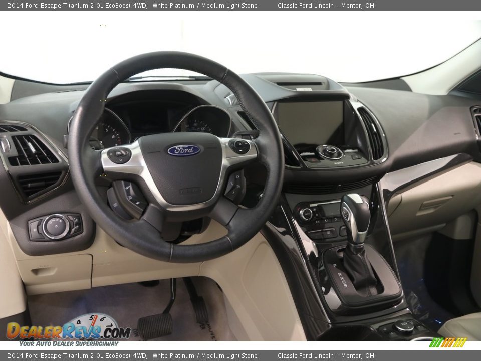 2014 Ford Escape Titanium 2.0L EcoBoost 4WD White Platinum / Medium Light Stone Photo #7