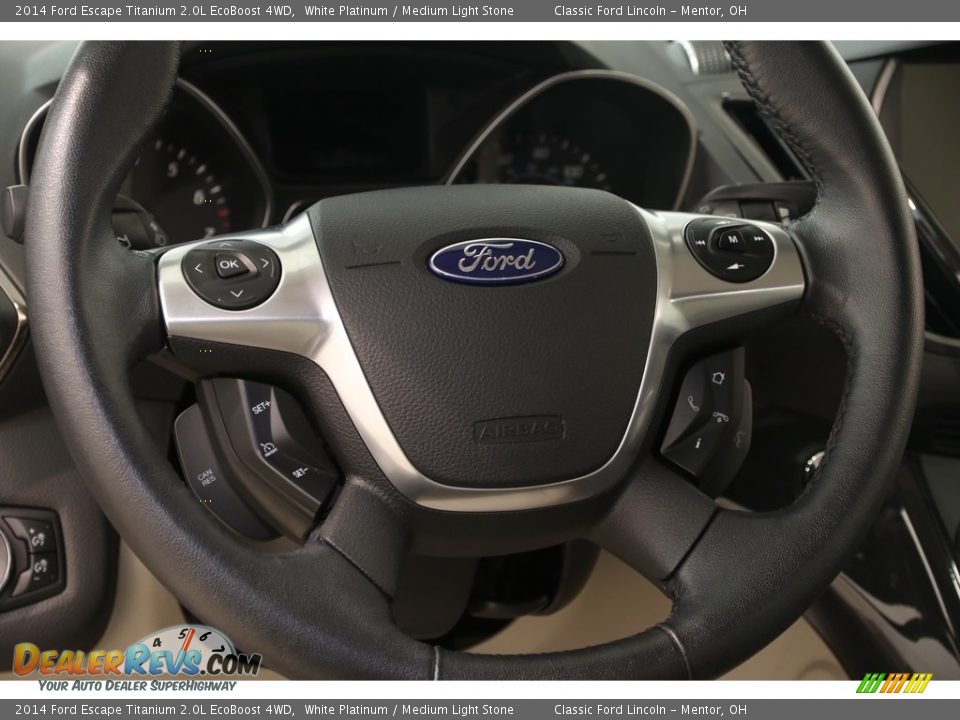 2014 Ford Escape Titanium 2.0L EcoBoost 4WD White Platinum / Medium Light Stone Photo #8