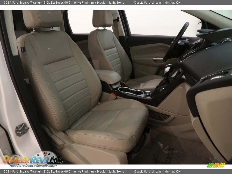 2014 Ford Escape Titanium 2.0L EcoBoost 4WD White Platinum / Medium Light Stone Photo #18