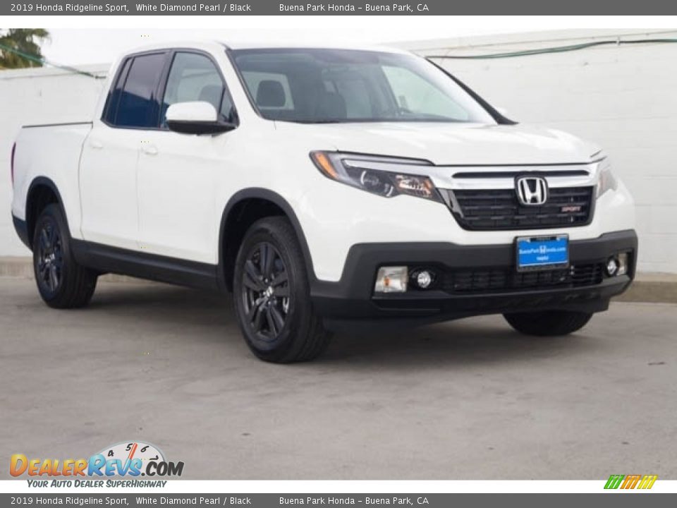 2019 Honda Ridgeline Sport White Diamond Pearl / Black Photo #1