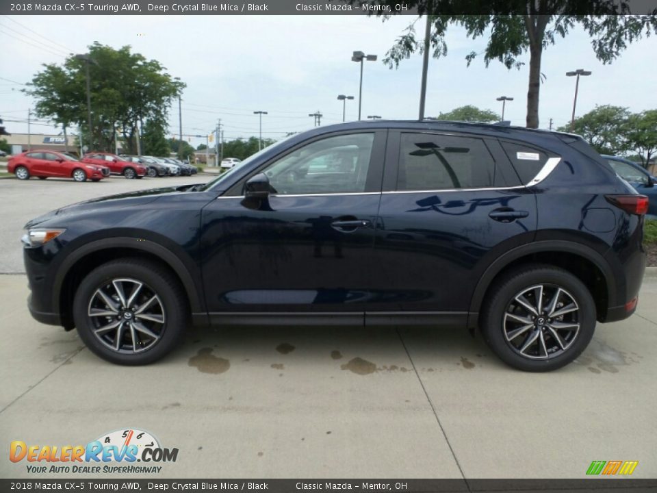 2018 Mazda CX-5 Touring AWD Deep Crystal Blue Mica / Black Photo #2