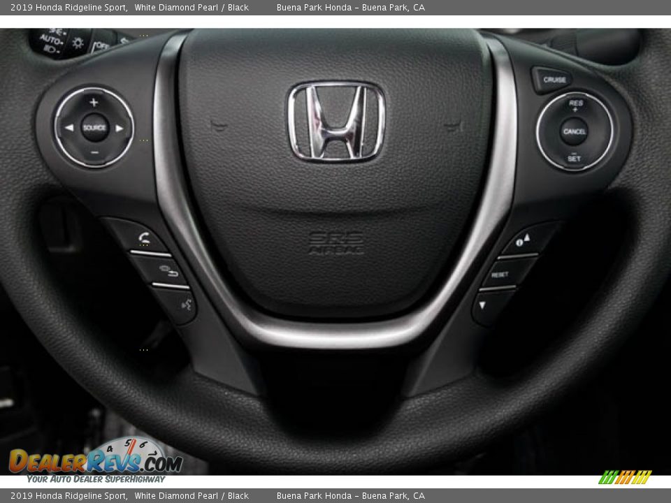 2019 Honda Ridgeline Sport White Diamond Pearl / Black Photo #22
