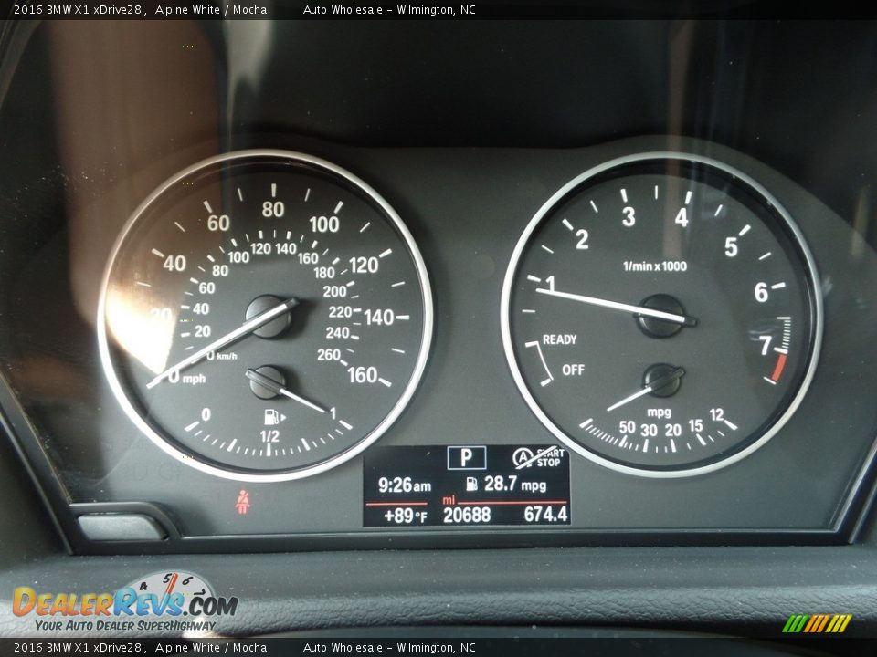 2016 BMW X1 xDrive28i Alpine White / Mocha Photo #16