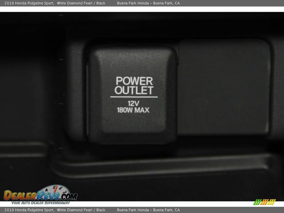 2019 Honda Ridgeline Sport White Diamond Pearl / Black Photo #24