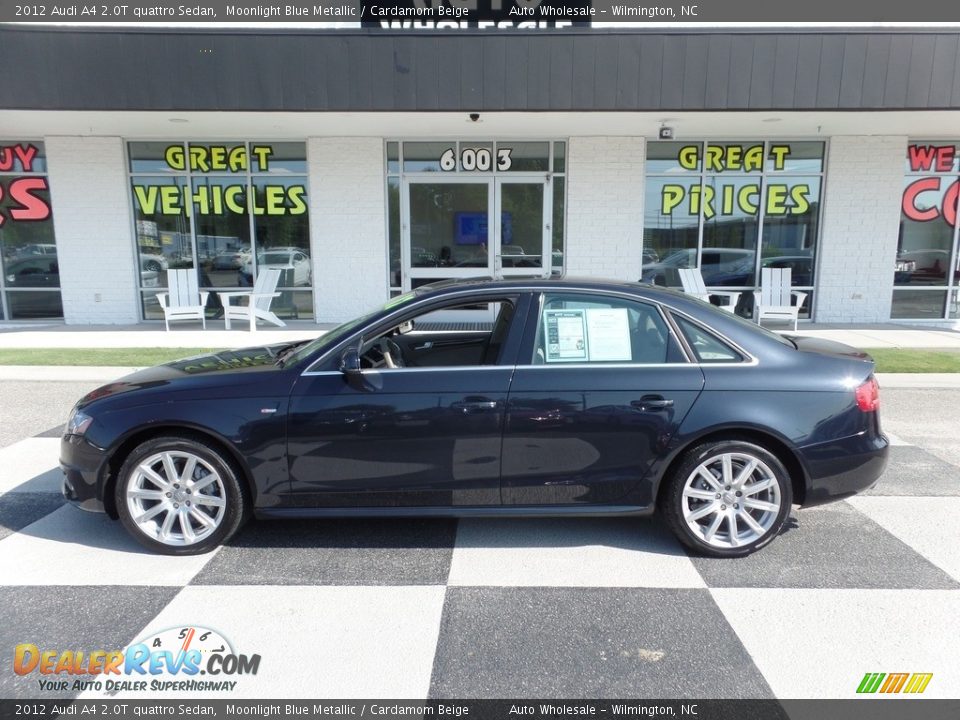 2012 Audi A4 2.0T quattro Sedan Moonlight Blue Metallic / Cardamom Beige Photo #1