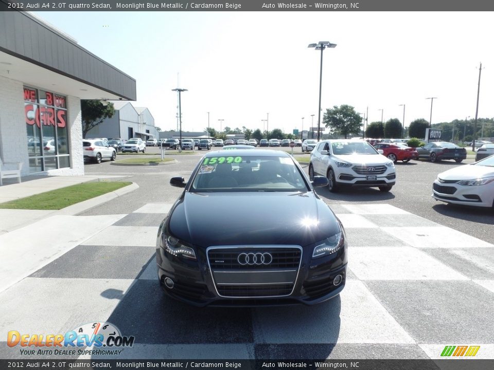 2012 Audi A4 2.0T quattro Sedan Moonlight Blue Metallic / Cardamom Beige Photo #2