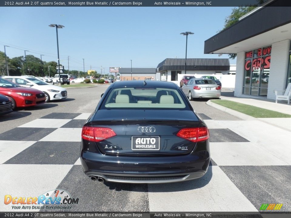 2012 Audi A4 2.0T quattro Sedan Moonlight Blue Metallic / Cardamom Beige Photo #4