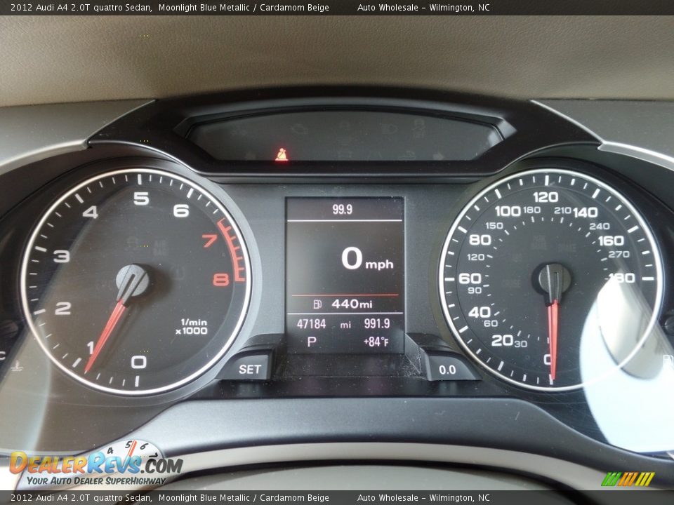 2012 Audi A4 2.0T quattro Sedan Moonlight Blue Metallic / Cardamom Beige Photo #16