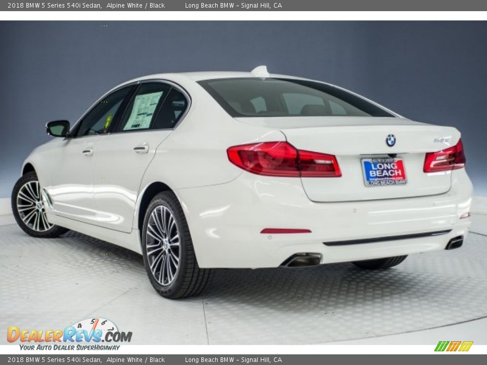 2018 BMW 5 Series 540i Sedan Alpine White / Black Photo #4