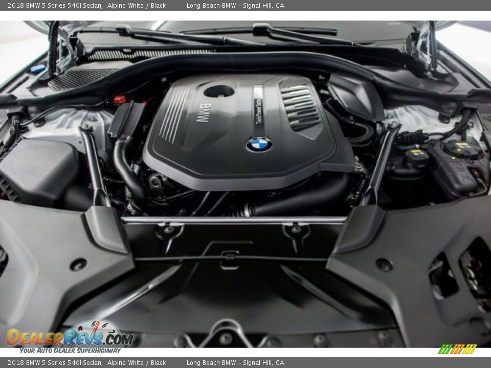2018 BMW 5 Series 540i Sedan Alpine White / Black Photo #8