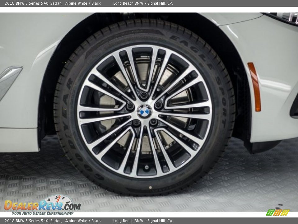 2018 BMW 5 Series 540i Sedan Alpine White / Black Photo #9