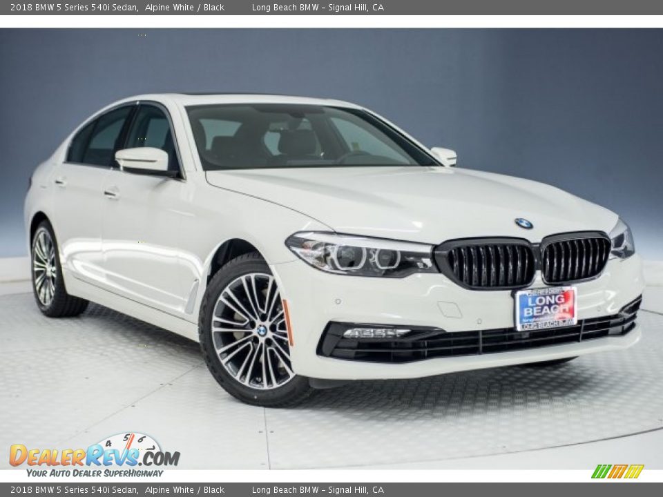 2018 BMW 5 Series 540i Sedan Alpine White / Black Photo #11