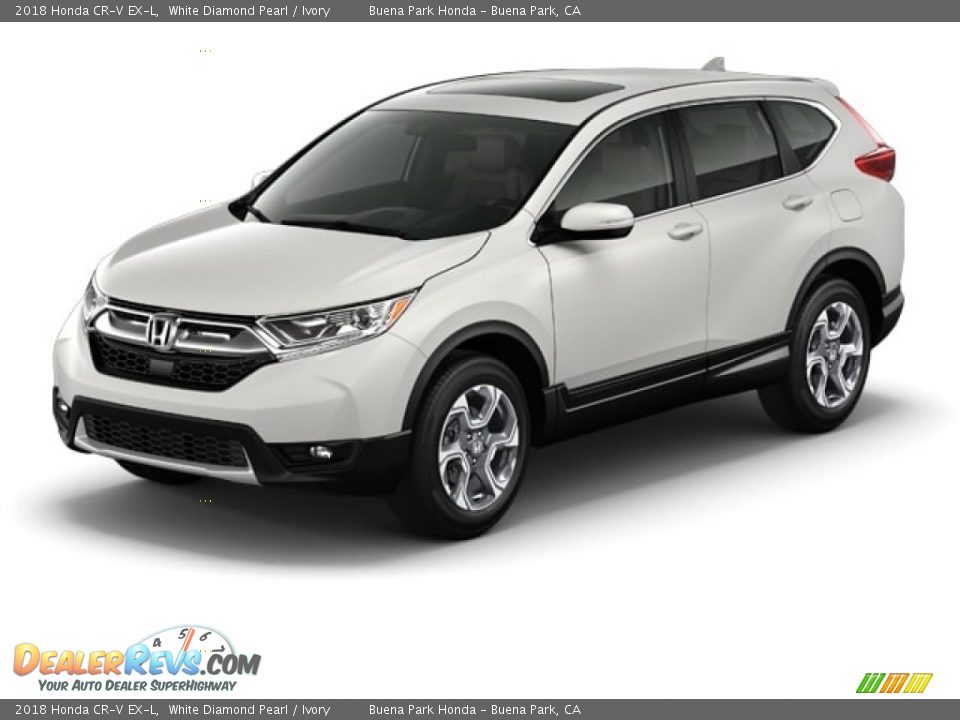 2018 Honda CR-V EX-L White Diamond Pearl / Ivory Photo #28