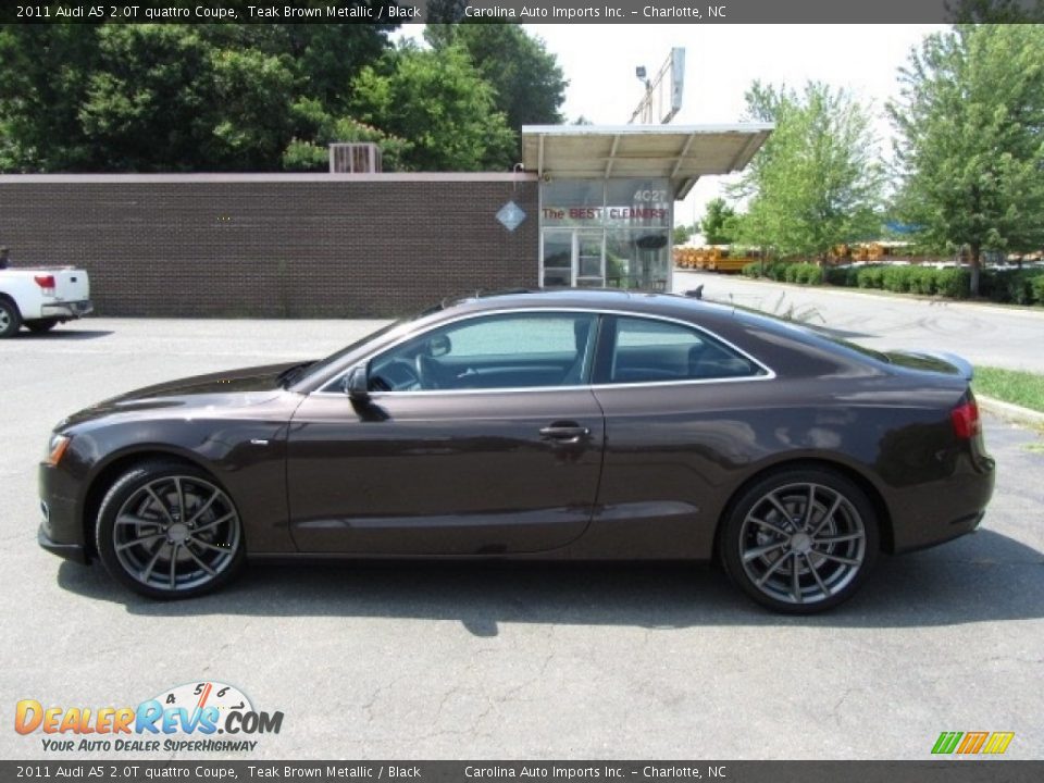 2011 Audi A5 2.0T quattro Coupe Teak Brown Metallic / Black Photo #7