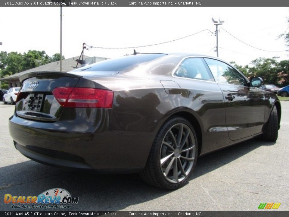 2011 Audi A5 2.0T quattro Coupe Teak Brown Metallic / Black Photo #10
