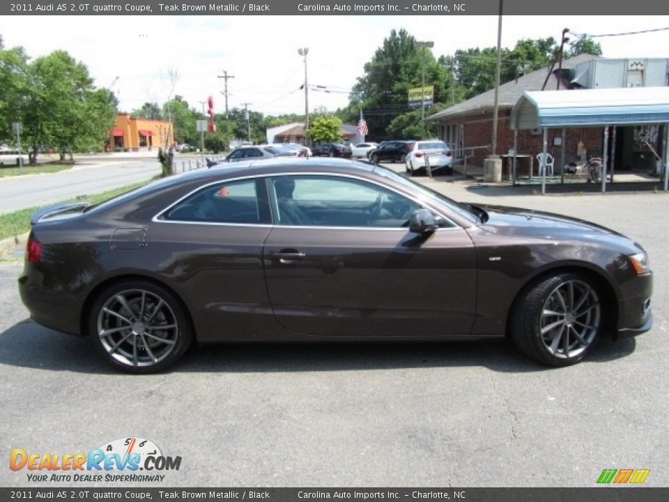 2011 Audi A5 2.0T quattro Coupe Teak Brown Metallic / Black Photo #11