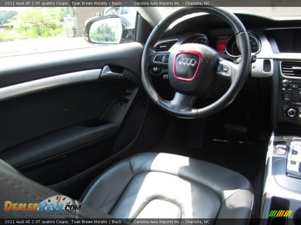 2011 Audi A5 2.0T quattro Coupe Teak Brown Metallic / Black Photo #13