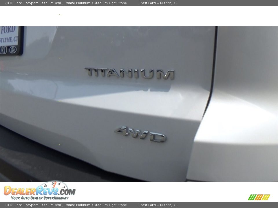 2018 Ford EcoSport Titanium 4WD White Platinum / Medium Light Stone Photo #9