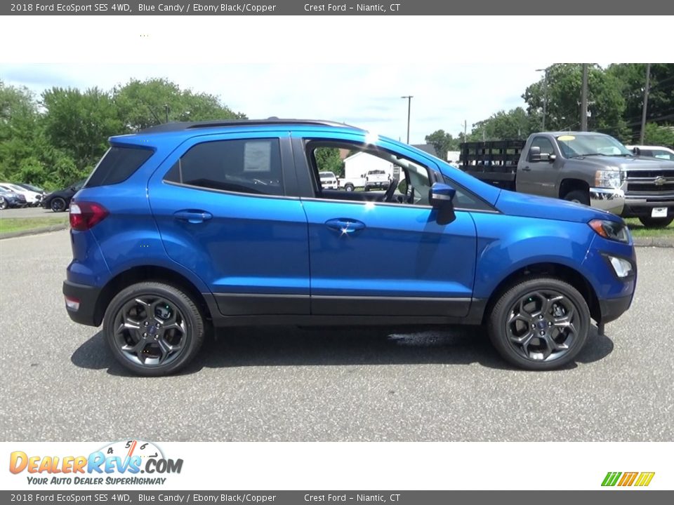 2018 Ford EcoSport SES 4WD Blue Candy / Ebony Black/Copper Photo #8