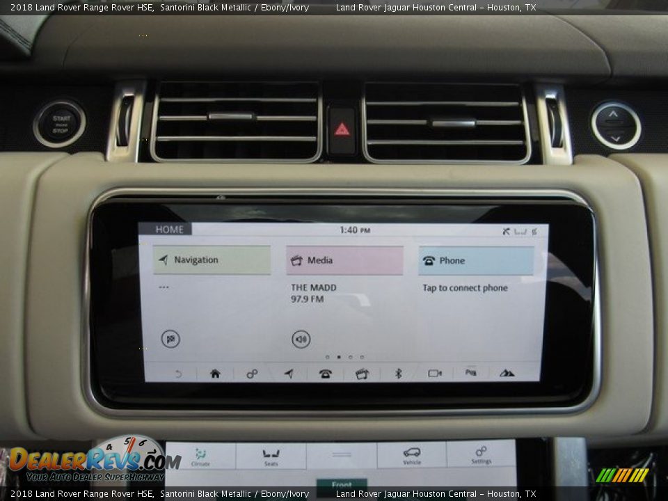 2018 Land Rover Range Rover HSE Santorini Black Metallic / Ebony/Ivory Photo #32