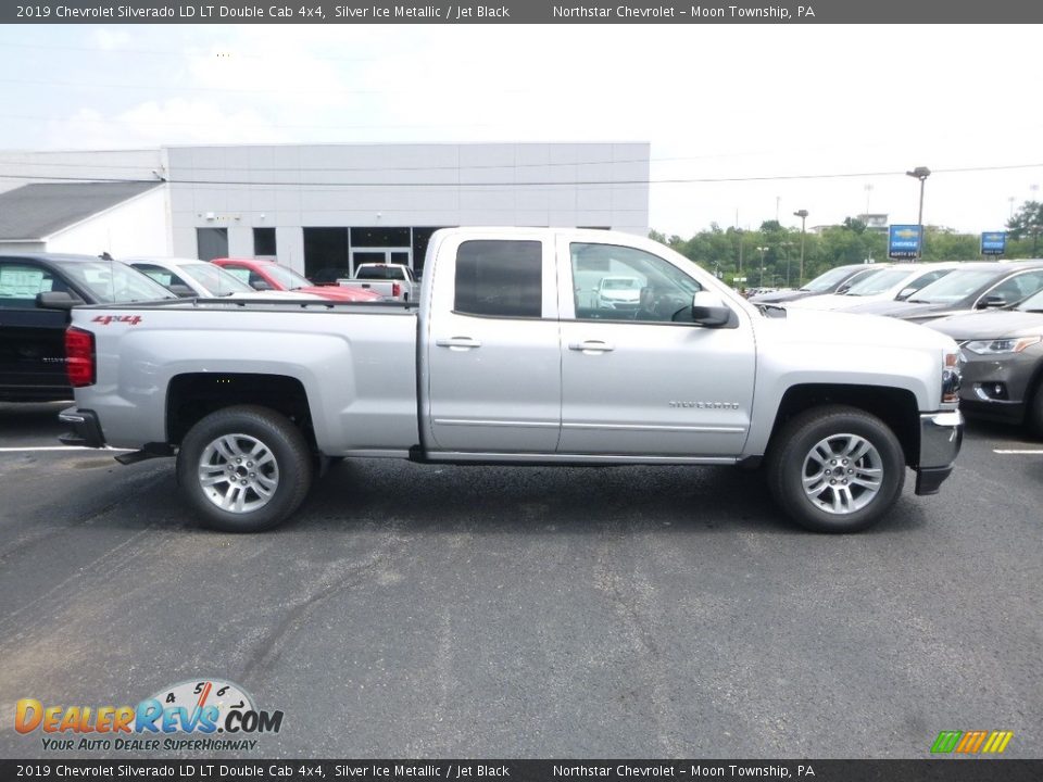 2019 Chevrolet Silverado LD LT Double Cab 4x4 Silver Ice Metallic / Jet Black Photo #6