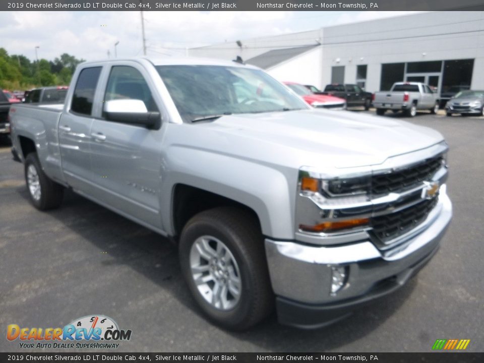 2019 Chevrolet Silverado LD LT Double Cab 4x4 Silver Ice Metallic / Jet Black Photo #7