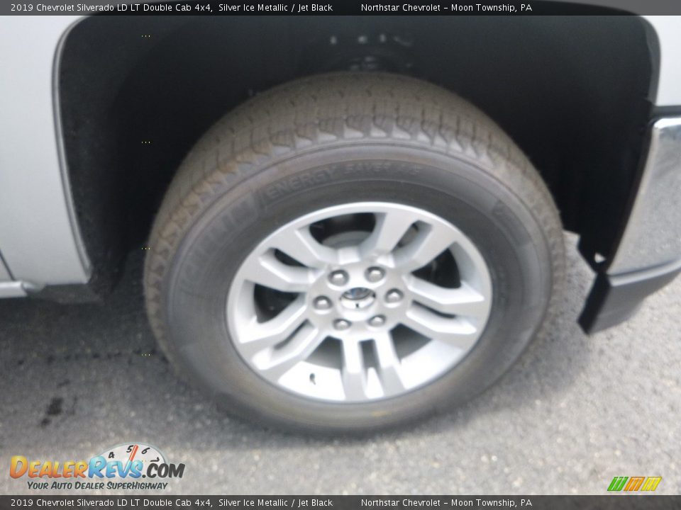 2019 Chevrolet Silverado LD LT Double Cab 4x4 Silver Ice Metallic / Jet Black Photo #9
