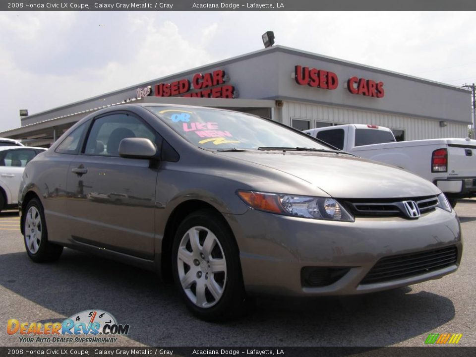 2008 Honda Civic LX Coupe Galaxy Gray Metallic / Gray Photo #1