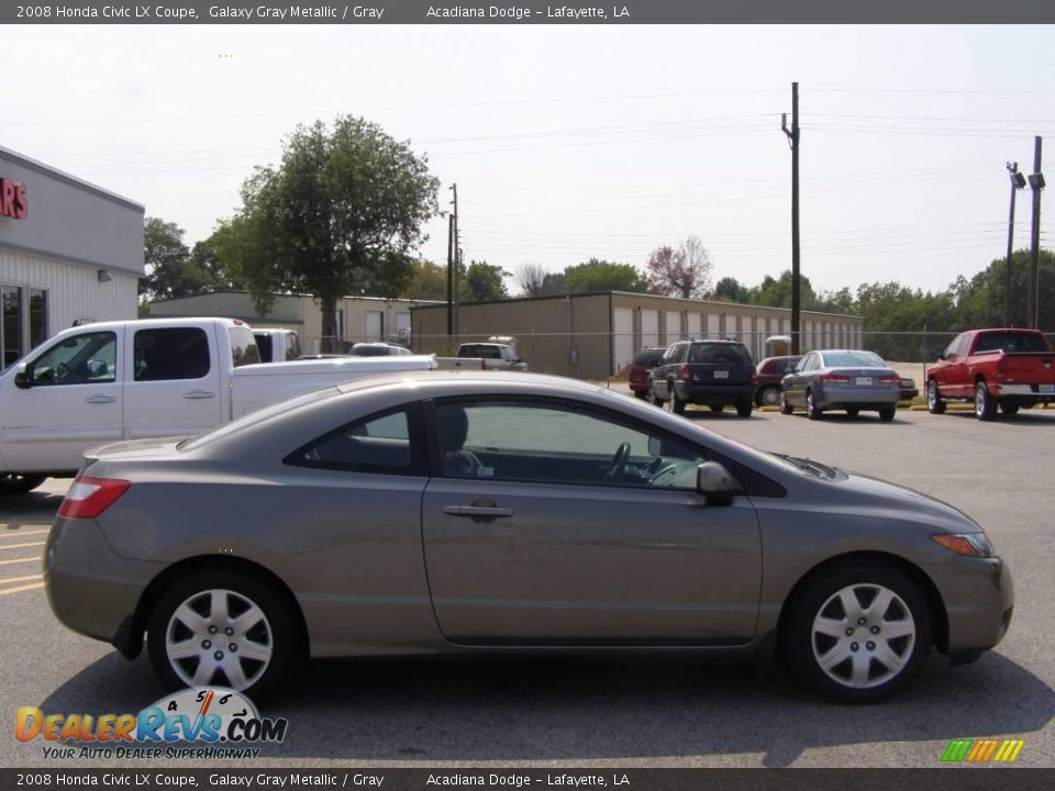 2008 Honda Civic LX Coupe Galaxy Gray Metallic / Gray Photo #2