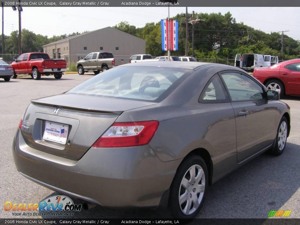 2008 Honda Civic LX Coupe Galaxy Gray Metallic / Gray Photo #3