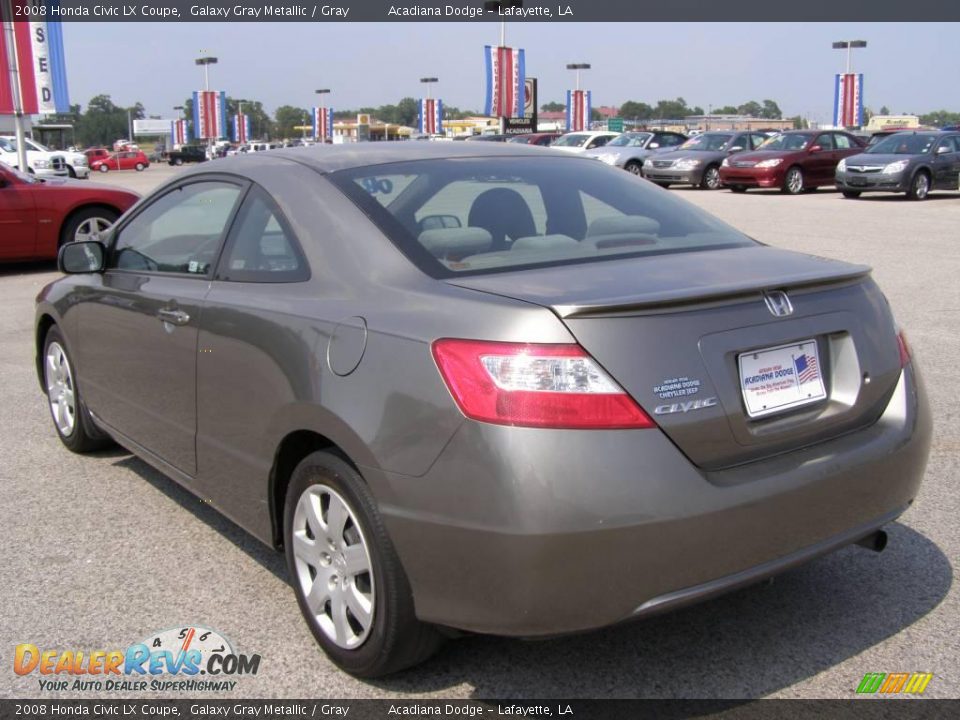 2008 Honda Civic LX Coupe Galaxy Gray Metallic / Gray Photo #5