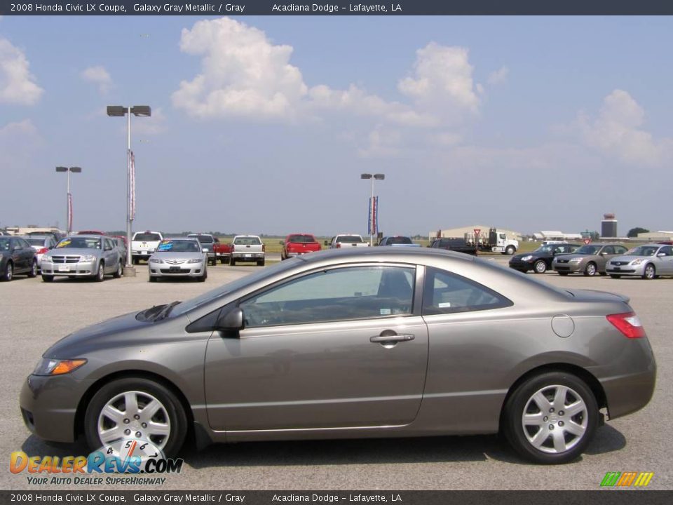 2008 Honda Civic LX Coupe Galaxy Gray Metallic / Gray Photo #6