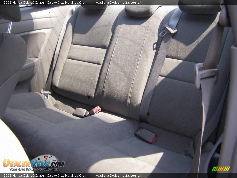 2008 Honda Civic LX Coupe Galaxy Gray Metallic / Gray Photo #10