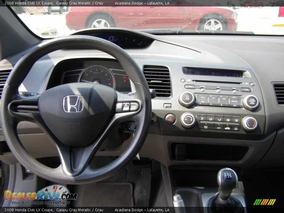 2008 Honda Civic LX Coupe Galaxy Gray Metallic / Gray Photo #11