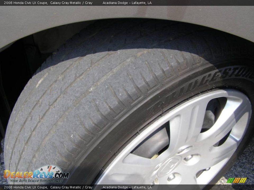 2008 Honda Civic LX Coupe Galaxy Gray Metallic / Gray Photo #12