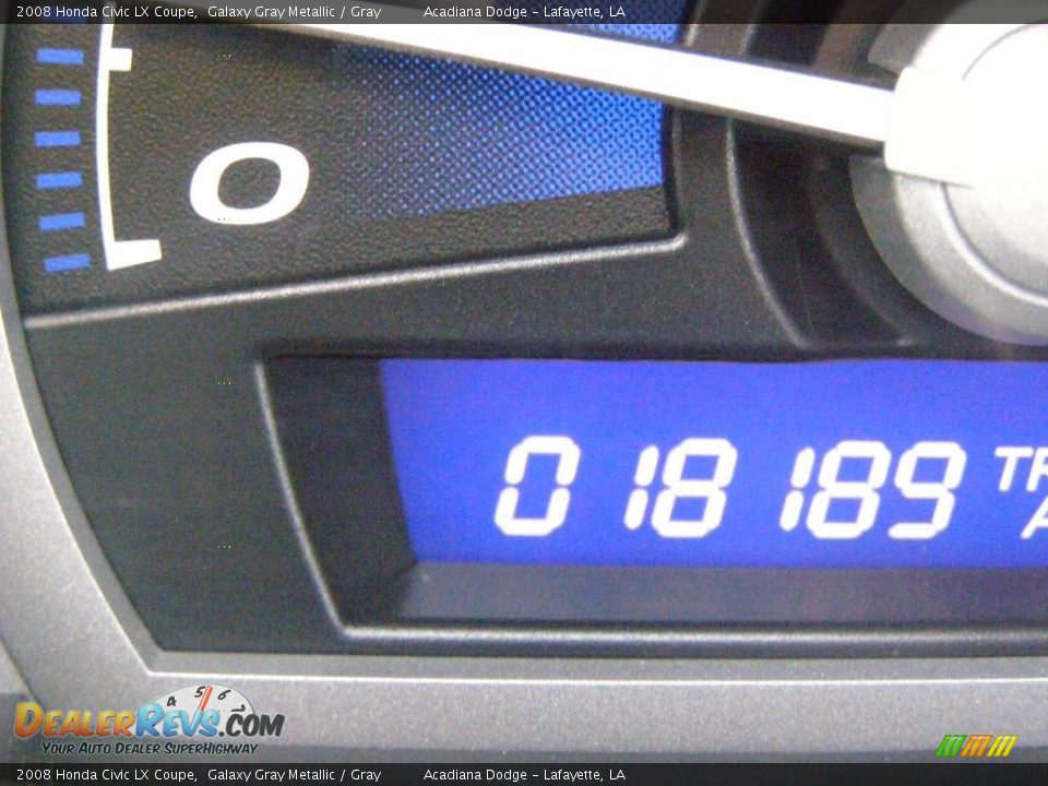 2008 Honda Civic LX Coupe Galaxy Gray Metallic / Gray Photo #14