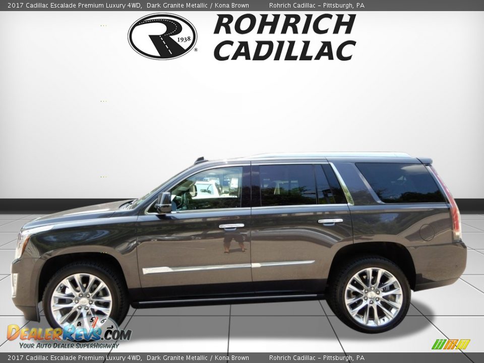 2017 Cadillac Escalade Premium Luxury 4WD Dark Granite Metallic / Kona Brown Photo #2