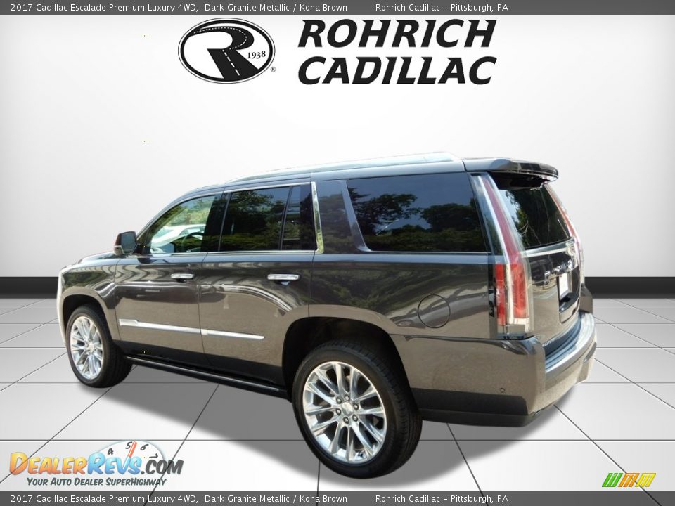 2017 Cadillac Escalade Premium Luxury 4WD Dark Granite Metallic / Kona Brown Photo #3