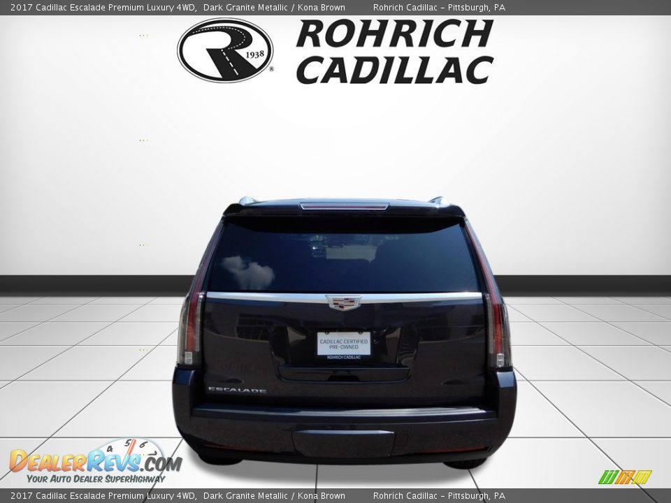 2017 Cadillac Escalade Premium Luxury 4WD Dark Granite Metallic / Kona Brown Photo #4