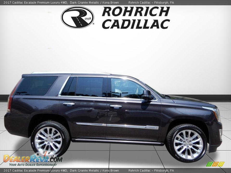 2017 Cadillac Escalade Premium Luxury 4WD Dark Granite Metallic / Kona Brown Photo #6
