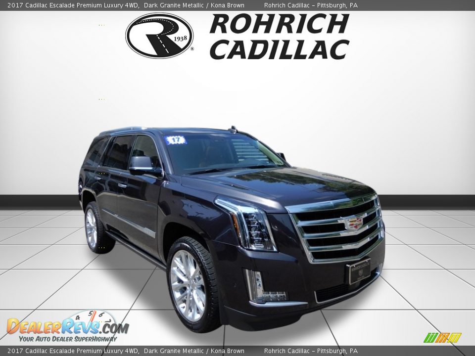 2017 Cadillac Escalade Premium Luxury 4WD Dark Granite Metallic / Kona Brown Photo #7