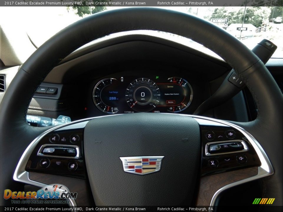 2017 Cadillac Escalade Premium Luxury 4WD Dark Granite Metallic / Kona Brown Photo #15