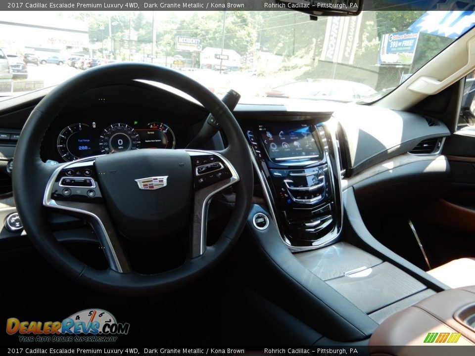 2017 Cadillac Escalade Premium Luxury 4WD Dark Granite Metallic / Kona Brown Photo #16
