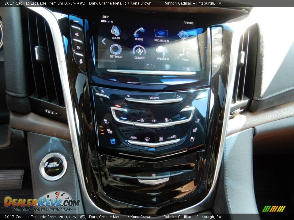 2017 Cadillac Escalade Premium Luxury 4WD Dark Granite Metallic / Kona Brown Photo #18
