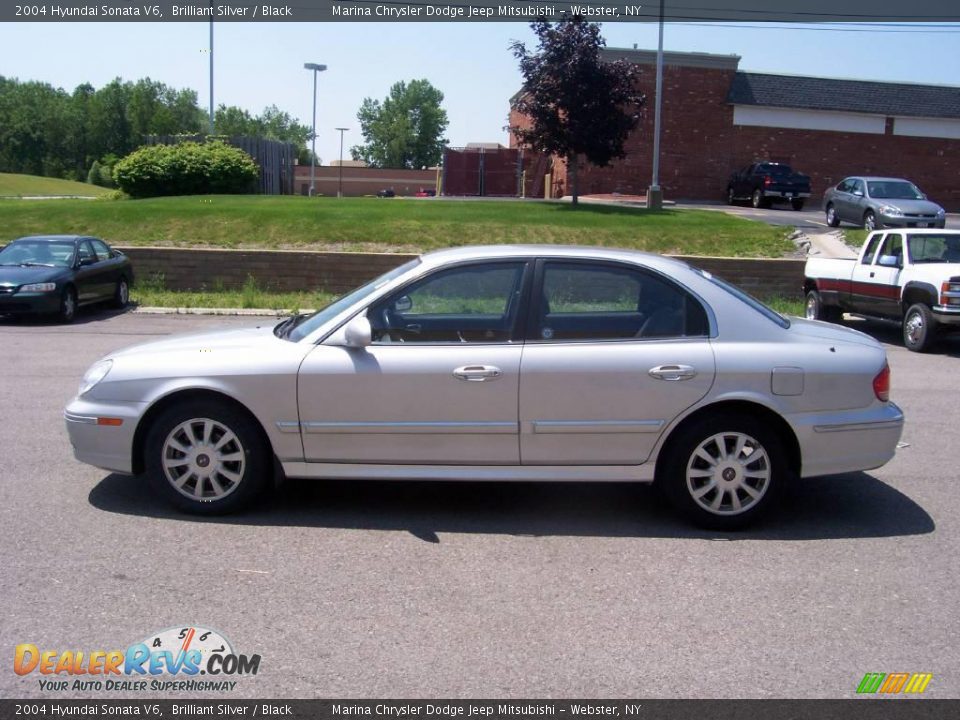 2004 Hyundai Sonata V6 Brilliant Silver / Black Photo #7