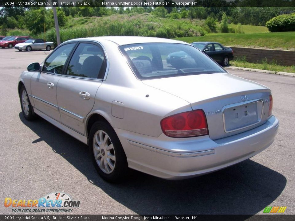 2004 Hyundai Sonata V6 Brilliant Silver / Black Photo #8