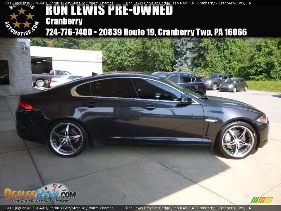 2013 Jaguar XF 3.0 AWD Stratus Grey Metallic / Warm Charcoal Photo #1