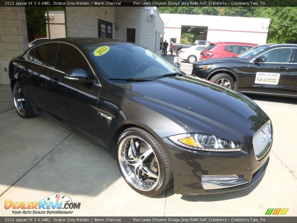 2013 Jaguar XF 3.0 AWD Stratus Grey Metallic / Warm Charcoal Photo #8