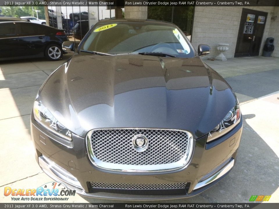 2013 Jaguar XF 3.0 AWD Stratus Grey Metallic / Warm Charcoal Photo #9