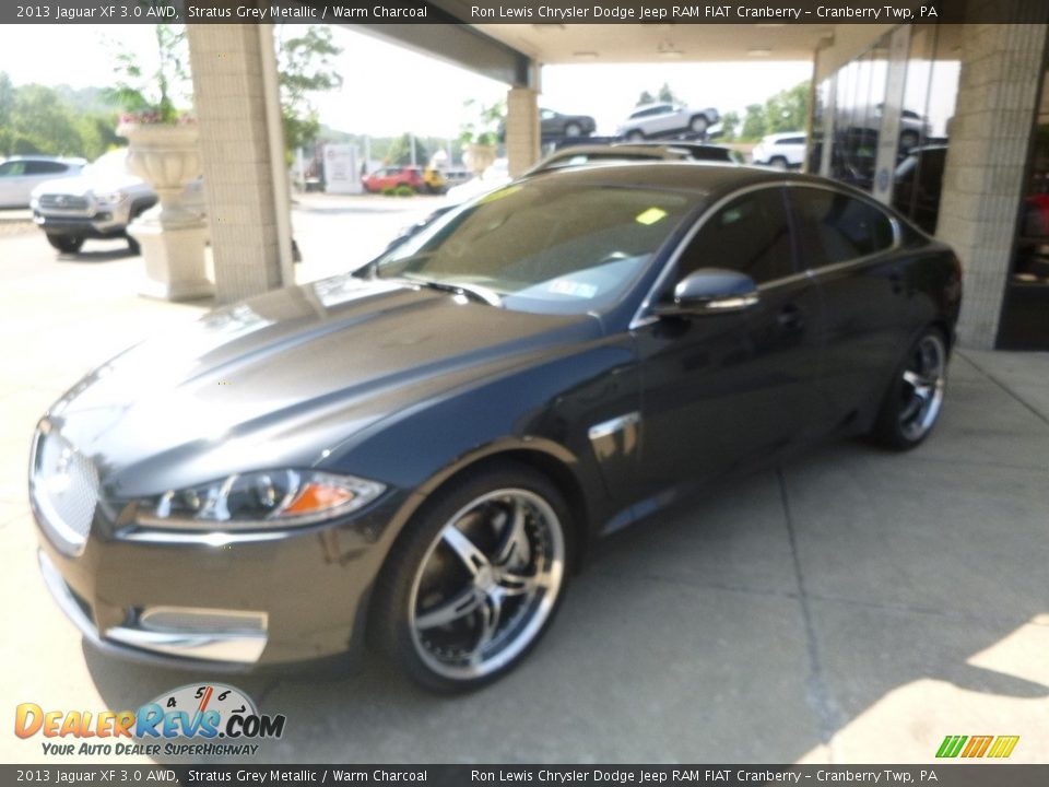 2013 Jaguar XF 3.0 AWD Stratus Grey Metallic / Warm Charcoal Photo #10